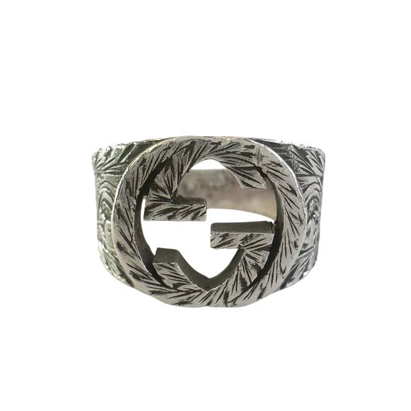 Gucci Interlocking G Arabesque Ring Sterling Silver - Picture 3 of 16